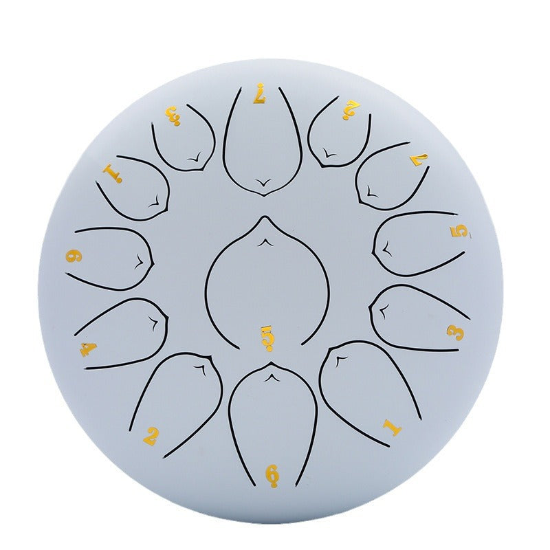 The Calm Drum, Grand (10-inch, 13 notes) in Moonlight White